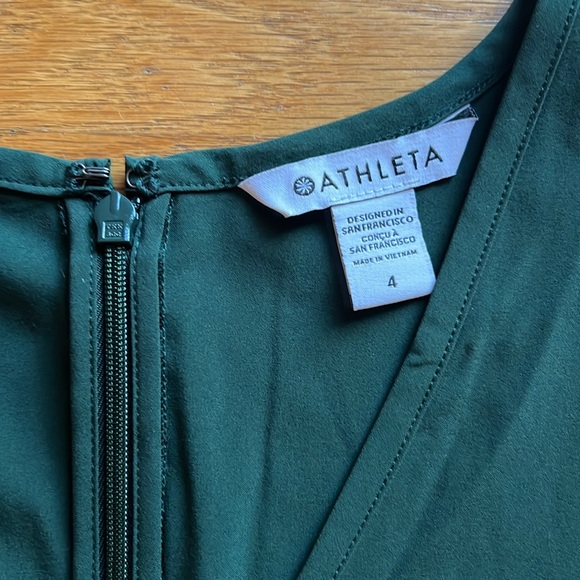 Athleta Brooklyn jumpsuit, Seaweed Snack color, size 4 - Picture 4 of 10